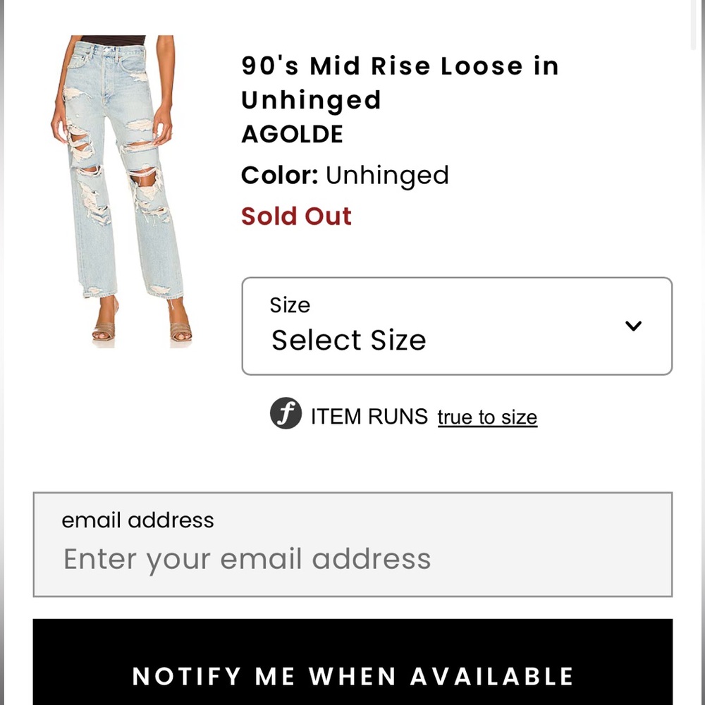 Agolde Blue Boyfriend Jeans High-Rise Relaxed Fit